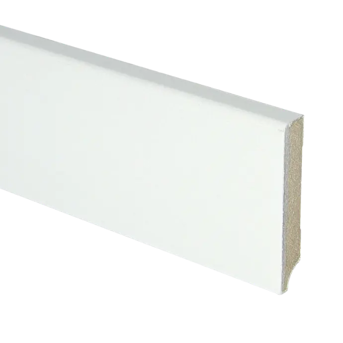 Ppc - MDF plint 70x12 V313 wit gegrond recht (16397)