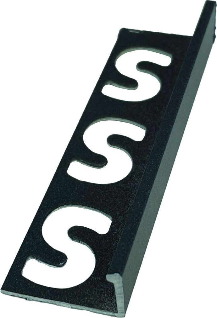 Substrat - L-trim alu gecoat zand lichtzwart 11x250cm (15035)