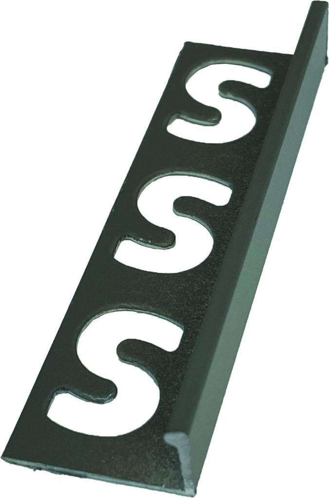 Substrat - Rechthoekige profielen alumunuim gecoat steengrijs 11mmx250cm (15058)