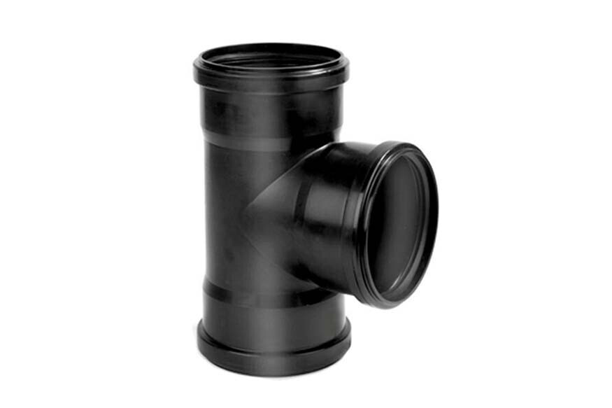 Scala - T-stuk 87° PP 90° zwart VV