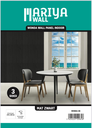 Mariya wall - Mat zwart 260x60cm (1,56m2/st)