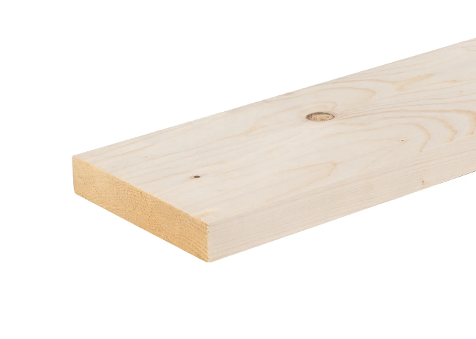 Houtbalk - Vuren 20 x 100mm zaagvallen (volige plank) 3,3m