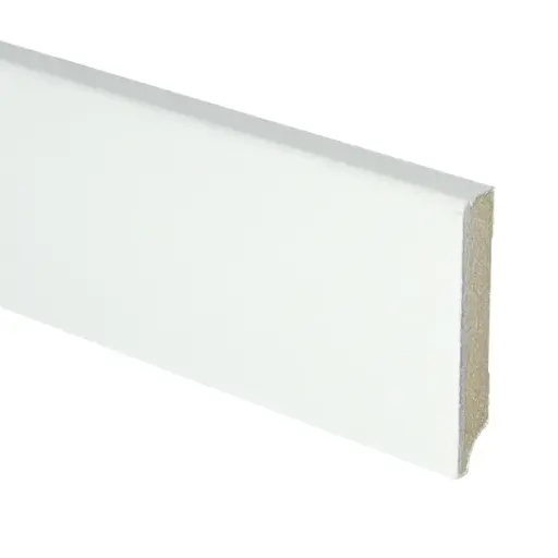 Ppc - MDF plint 70x12 V313 wit gegrond recht (16397)