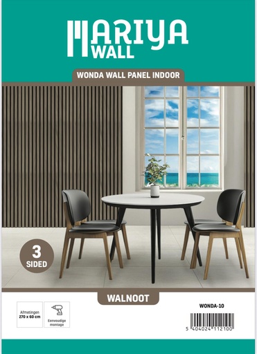 Mariya wall - Walnoot 260x60cm (1,56m2/st)