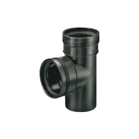 Scala - T-stuk 87° PP 90° zwart MV