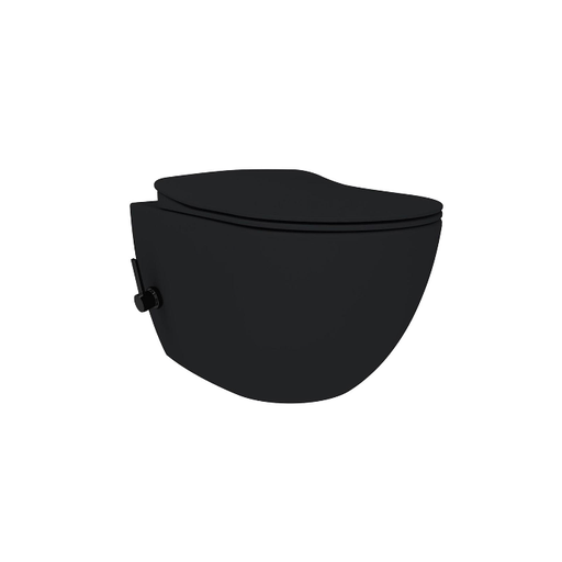 Aloni - Design ophang wc zwart mat met hendel bidet kraan warm en koud (FE322-34SM00E-0004)