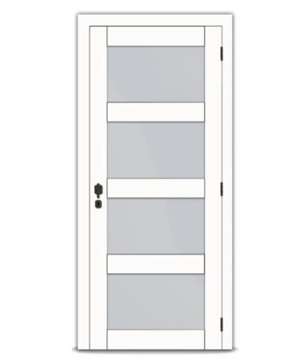 Thys - S63 platina wit 4 quadra glass (tubespaan) 73cm x 201,5cm