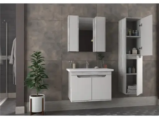 Biani - Badmeubel poyraz 80cm (KRISTAL)