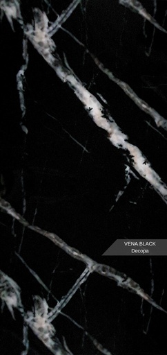 Decopa - Vena black 260x122cm (3,17m2/plaat)