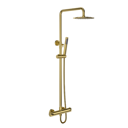 Aloni - Thermostatische regendouche optima rondo geborsteld goud (OPT1-BG)