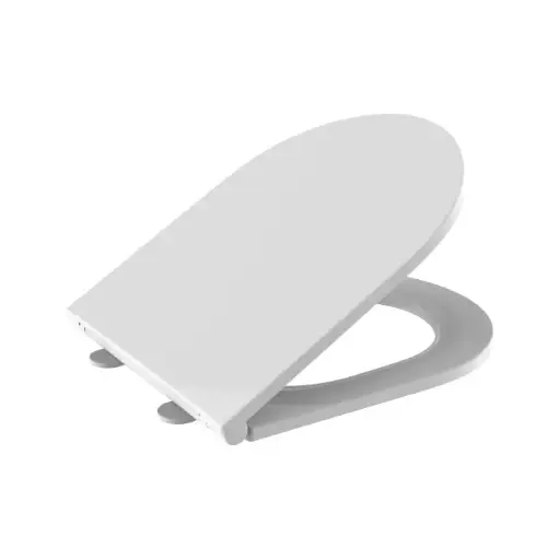 Aloni - Premium wc-zitting - slim design - soft close - quick release - topfix - duroplast - rvs scharnieren - glanzend wit (PM0411)