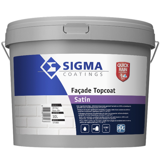Sigma - Façade topcoat satin 10L (WIT)