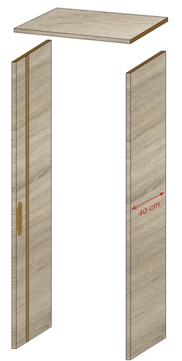 Thys - Doorgang omk. concept S69 royal authentiek 40cm 1 zijde gefreesd, zonder deurlijst,listel en beslag