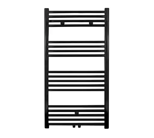Belrad - Handdoekradiotor zwart 110x60cm middenaansluiting (BZ1100600)